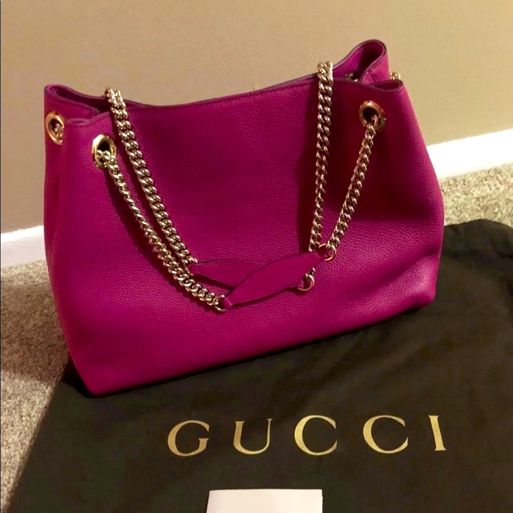 Authentic Gucci pink soho shoulder bag - Picture 3 of 8